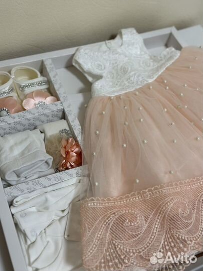 Нарядное платье для девочки 3/6 мес