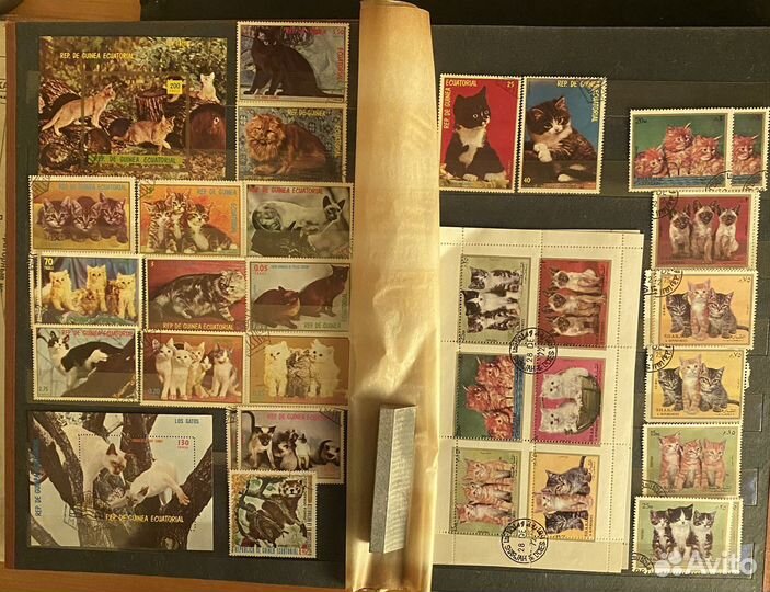 Почтовые марки по теме Кошки и Собаки