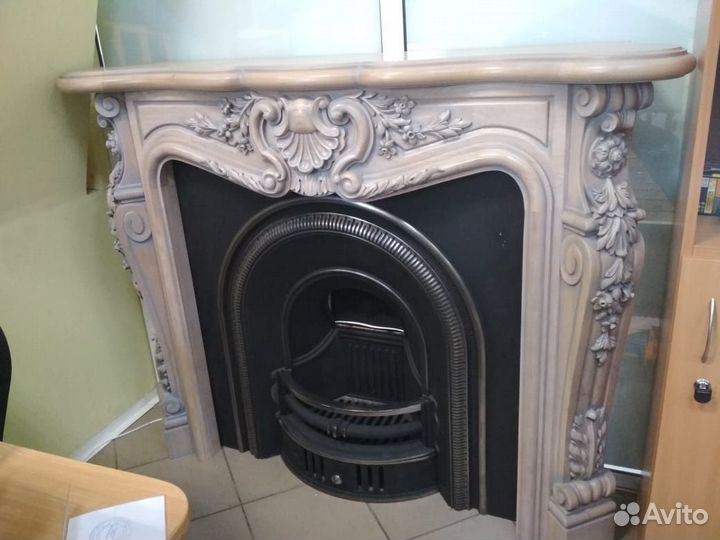 Камин для дома из натурального дерева дуб массив н