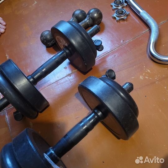 Штанга, Гантели разборные