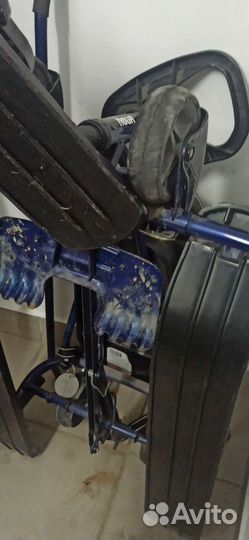 Снегокат с ручкой и колесами ника