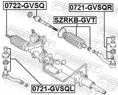 Szrkb-GVT к-кт пыльника рейки рулевой Suzuki G