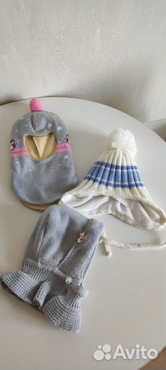 Шапки пакетом +варежки