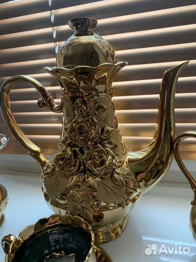 Чайный сервиз золотая роза