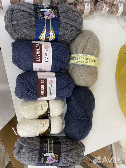 Пряжа шерсть разная новая