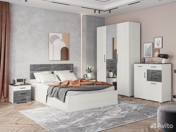 Тумба прикроватная с ящиками