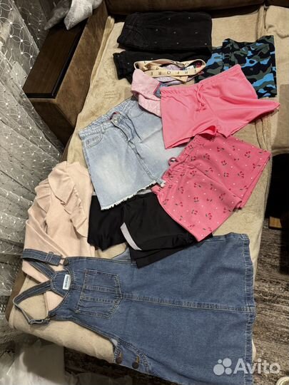 Вещи пакетом для девочки 128-146