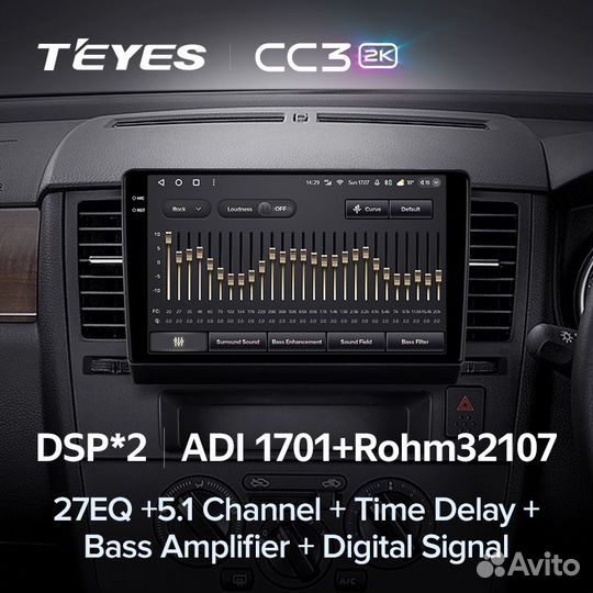 Магнитола Teyes CC3 2K 6/128 Nissan Tiida