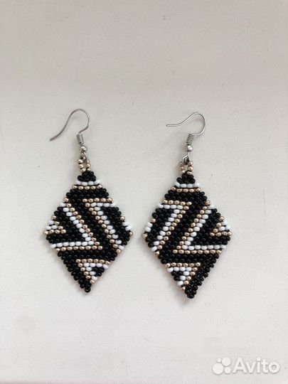Серьги бисерные