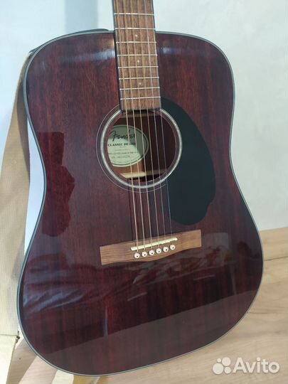 Акустическая гитара Fender cd 60s all mahogany