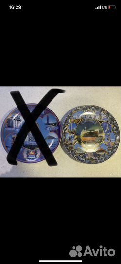 Сувенирные тарелки из разных городов России