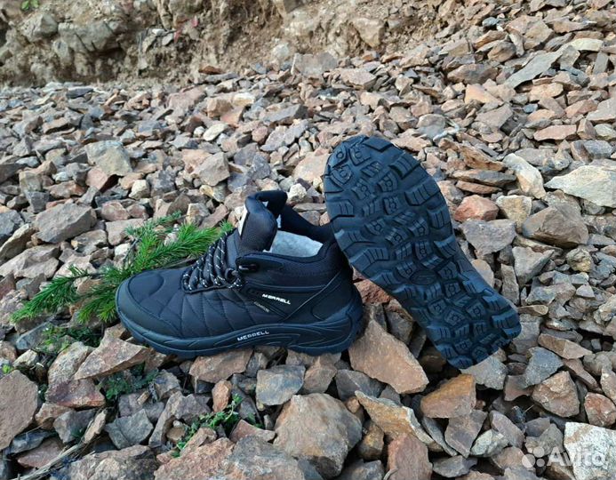 Зимние кроссовки Merrell натур шерсть артикул 83