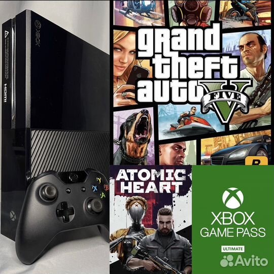 Xbox One 500Gb + 390 Игр