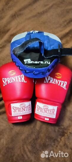 Боксерские перчатки детские 6 oz и лапа