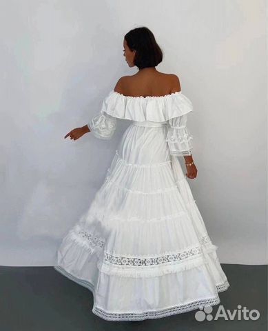 Нежное платье белое 42-48