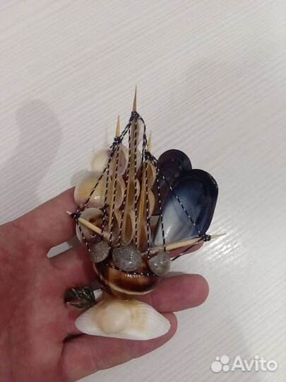 Сувенир,кораблик из ракушек