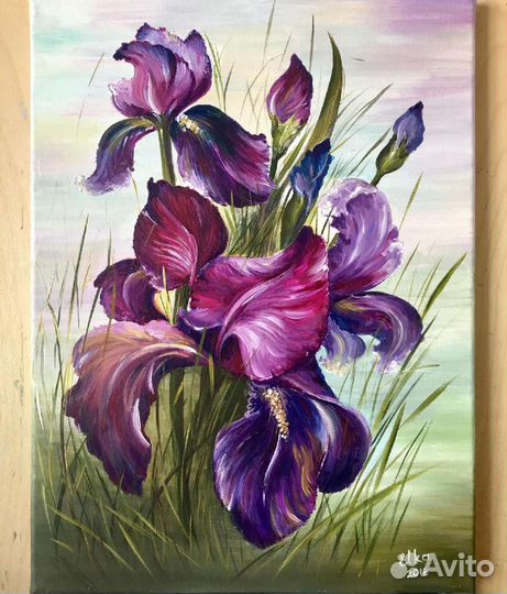 Авторская картина Ирисы