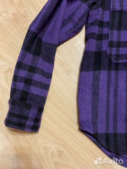 Рубашка в клетку теплая унисекс