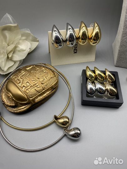 Bottega серьги, кулоны, кольцо