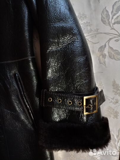 Шикарная дубленка bda из натуральной кожи с мехом