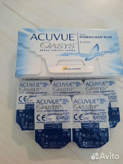 Контактные линзы acuvue oasys +3.25