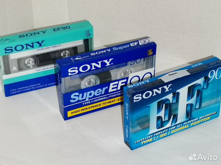 Кассеты Sony EF 90 3 шт