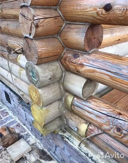 Замена бревна