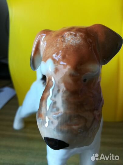 Фарфоровая Статуэтка Собака Жёсткошёрстный терьер