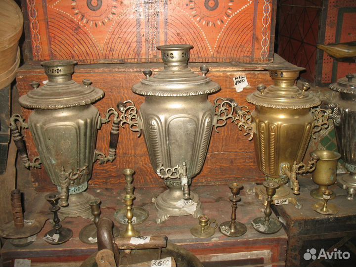 Старинный самовар на дровах, углях, Тульский рюмка