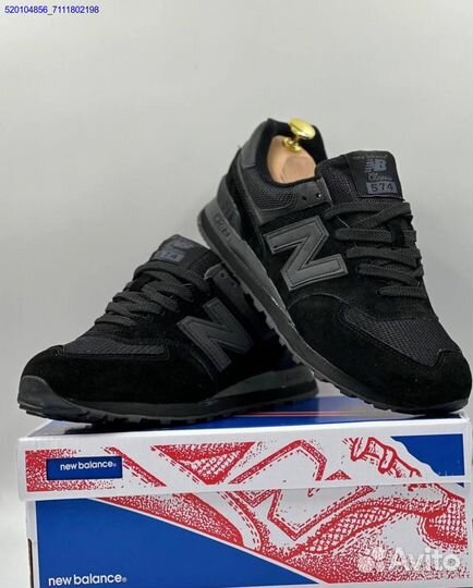 Кроссовки New Balance 574 Black (Арт.87394)