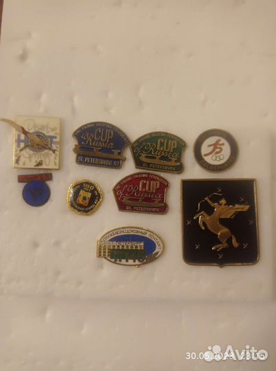 Значки СССР тяжёлые спорт