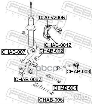 Сайлентблок цапфы chevrolet epica 03- зад.подв