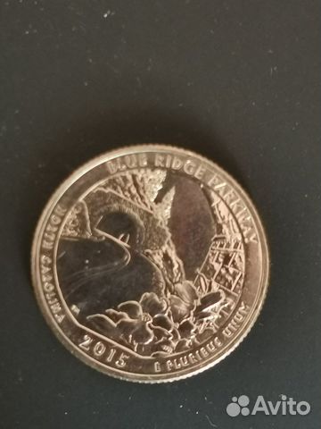 Монета США 25 центов 2015 года