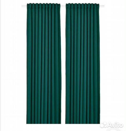 Гардины IKEA Майгулл изумрудные