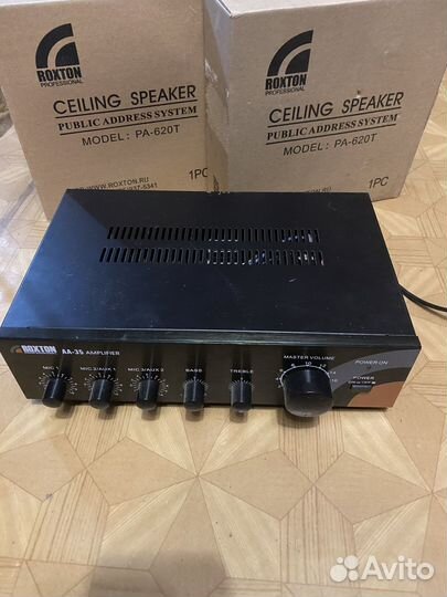 Трансляционный усилитель Roxton AA-35 + динамики