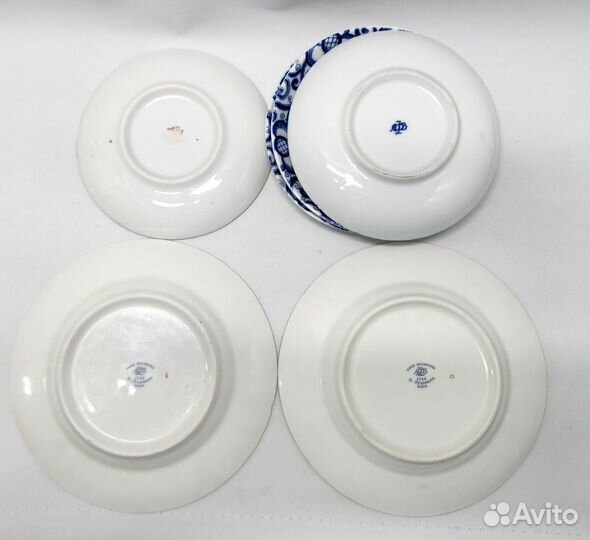 Тарелки и блюдца лфз 6 предметов фарфор