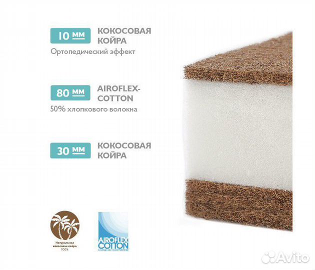 Детская кровать с матрасом 120х60