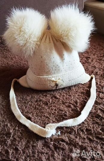Зимняя шапка для новорожденного