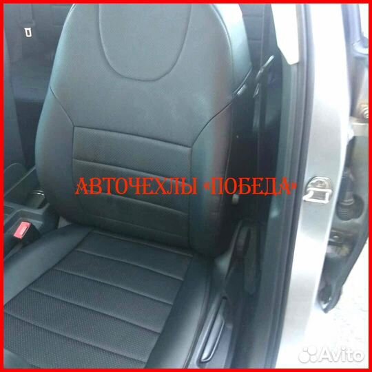 Чехлы Skoda Octavia A7 из экокожи чёрные Классика