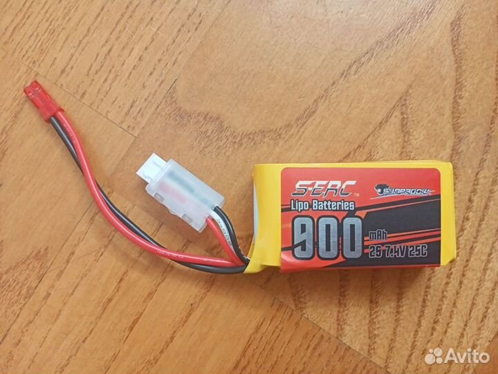 Аккумулятор 2S 7.4V 900mAh Lipo для RC моделей