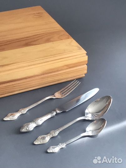 Набор столовых приборов 24 предмета мельхиор