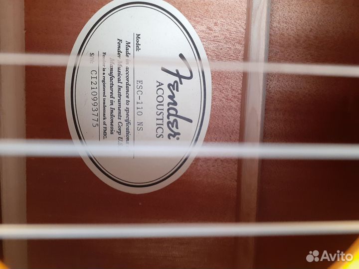 Акустическая гитара fender