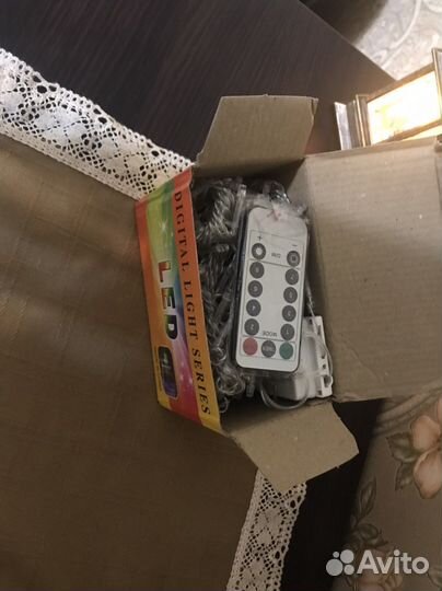 Гирлянда штора водопад шары