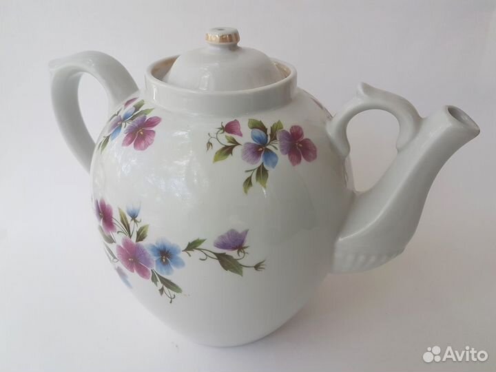 Чайник большой доливной 4,5л Анютины глазки Дулево