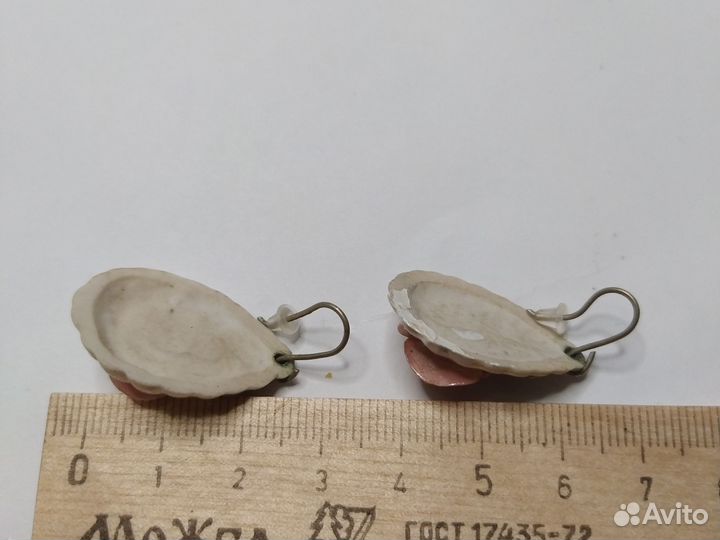 Серьги фарфор винтаж