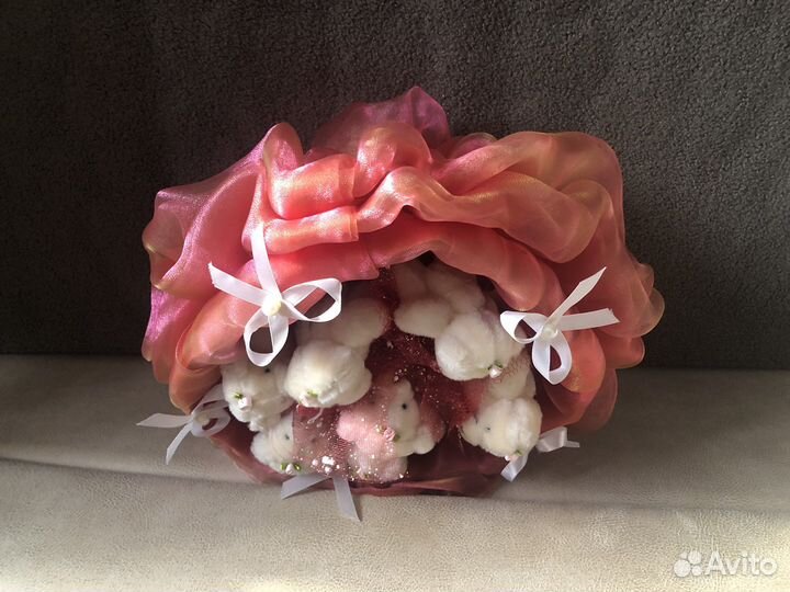 Букет с мишками