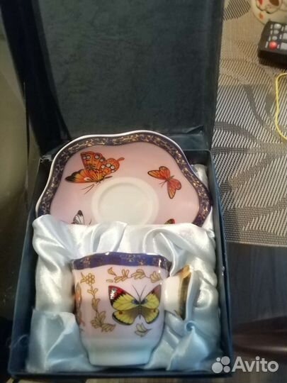 Чашка с блюдцем фарфор