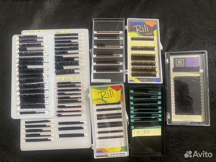 Ресницы и пинцеты для наращивания