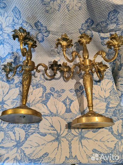 Подсвечник СССР бронзовый 4 и 5 свечей