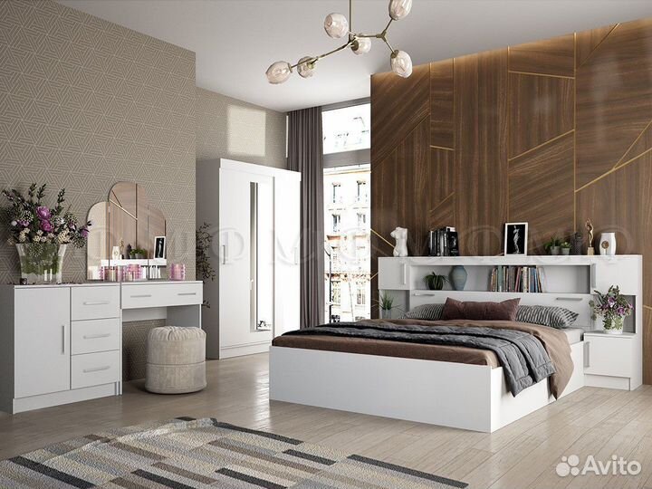 Спальный гарнитур Бася белый